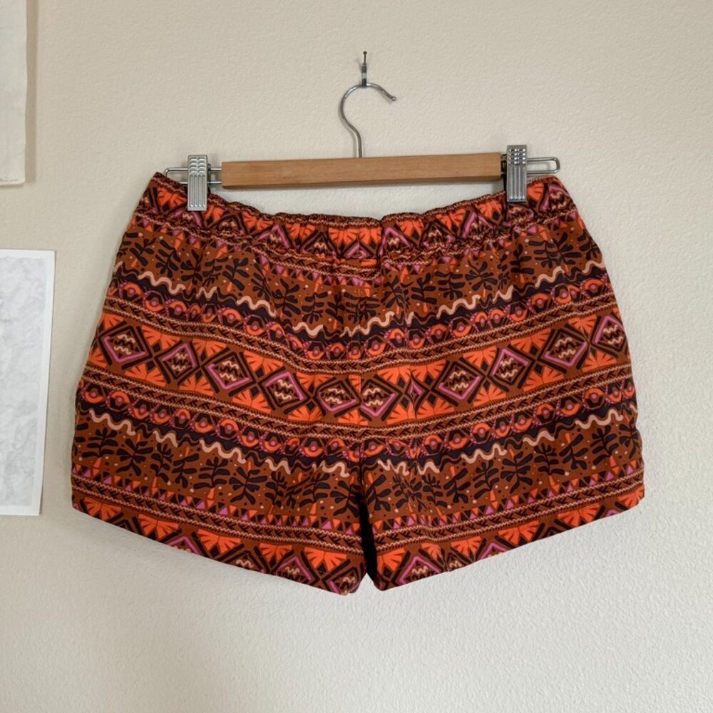 Women's Barely Baggies Shorts Size M Mangrove Tiki Henna Brown Rust Surf Swim - Picture 12 of 15